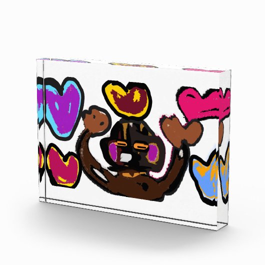 Monkey Valentine Fotoblock (Rechts)