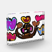 Monkey Valentine Fotoblock (Links)
