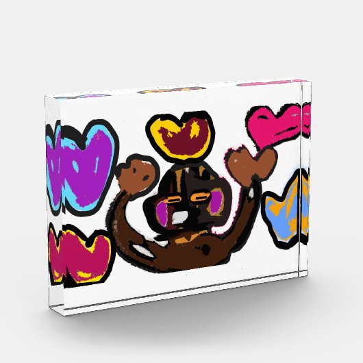 Monkey Valentine Fotoblock (Links)