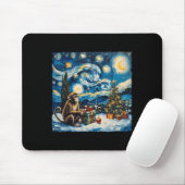 Monkey Van Gogh Style Starry Night Christmas Winte Mousepad (Mit Mouse)