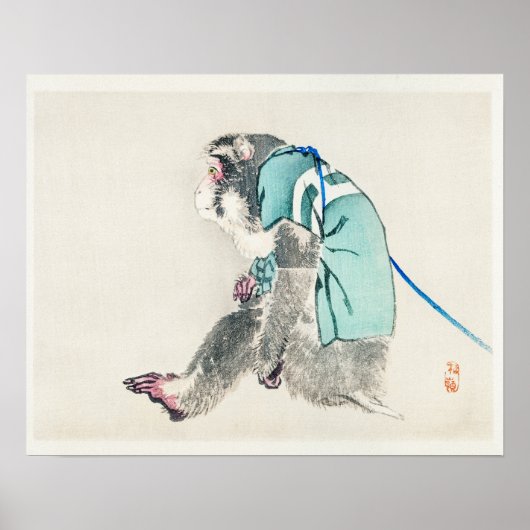 Monkey von Kōno Bairei (1844-1895) Poster (Vorne)