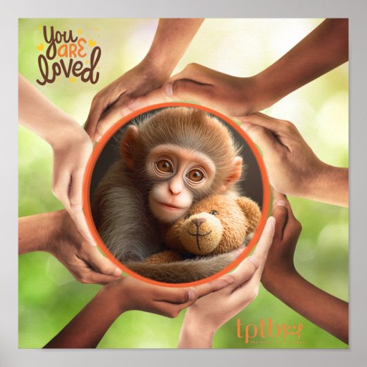 MONKEY WALL ART: YOU ARE LOVED  POSTER (Vorne)
