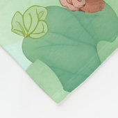 Monkey Watercolor Personalisiertes Muster Fleecedecke (Ecke)