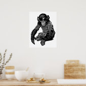 Monkey Wear Sonnenbrillen Kleidung Originelle Kuns Poster (Küche)