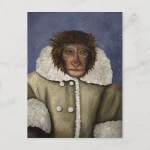 Monkey Wearing Jacket Postkarte