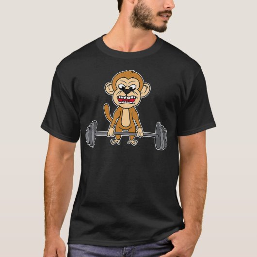 Monkey Weighlift, kraftsteigernd T-Shirt (Vorderseite)