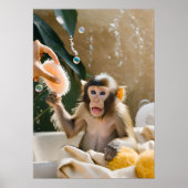 Monkey Whimsical Art Poster Geschenk für sie (Vorne)