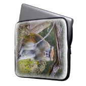 Monkey White Edge Laptopschutzhülle (Vorderseite Links)