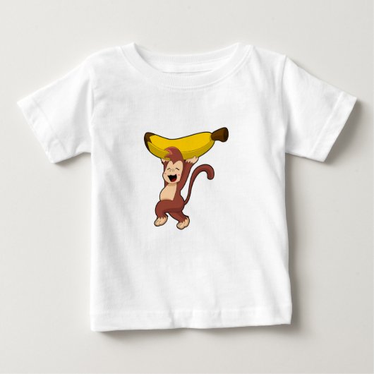 Monkey with Banana Baby T-shirt (Vorderseite)