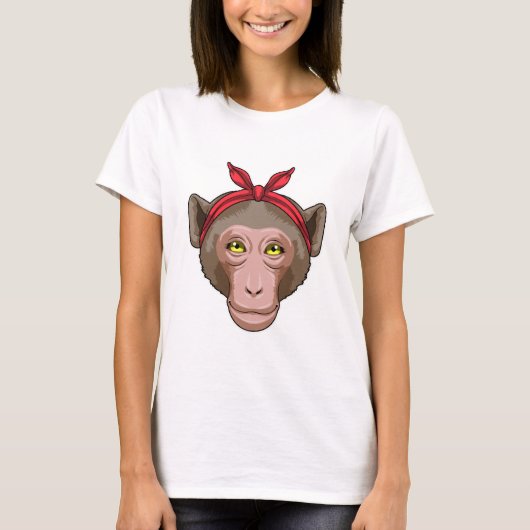 Monkey with Bandana T-Shirt (Vorderseite)