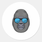 Monkey with Sunglasses Runder Aufkleber (Vorderseite)