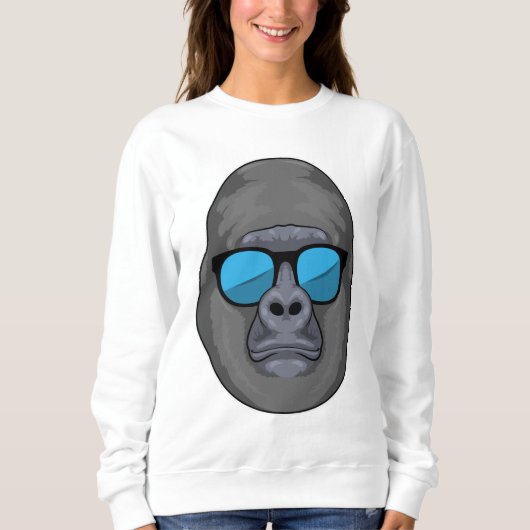 Monkey with Sunglasses Sweatshirt (Vorderseite)
