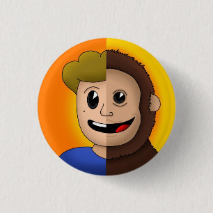 Monkey Wolf Button
