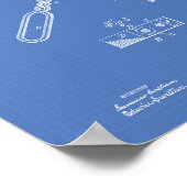 Monkey Wrench 1883 Patent Art Blueprint Poster (Ecke)