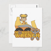 Monkey Wrench Bulldozer-T - Shirt und Geschenke Postkarte (Vorne/Hinten)