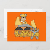 Monkey Wrench Bulldozer-T - Shirt und Geschenke Postkarte (Vorne/Hinten)
