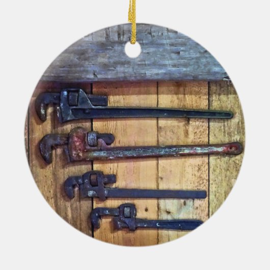 Monkey Wrenches Keramik Ornament (Hinten)