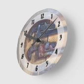 Monkey Wrenches Runde Wanduhr (Winkel)