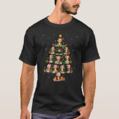 Monkey  Xmas Lights Monkey Christmas Tree T-Shirt (Vorderseite)