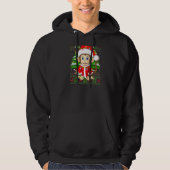 Monkey Xmas Tree Matching Santa Monkey Ugly Christ Hoodie (Vorderseite)