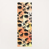 Monkey Zebra Safari Animals Orange Yogamatte (Vorderseite)