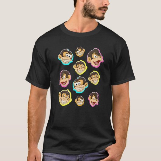 Monkey Zoo Animal Chimpanzee Monkey T-Shirt (Vorderseite)
