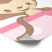 Monkey Zoo Baby Shower Banner Poster (Ecke)