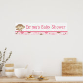 Monkey Zoo Baby Shower Banner Poster (Küche)