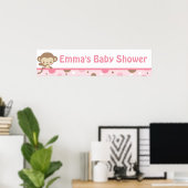 Monkey Zoo Baby Shower Banner Poster (Heimbüro)