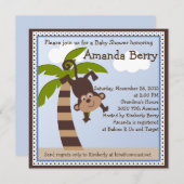 Monkeying/Affendusche Einladung (Vorne/Hinten)