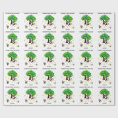 "Monkeying Around" Packpapier für Kinder. (Flach)