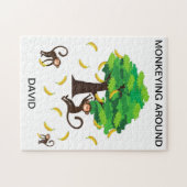 "Monkeying Around"-Puzzle für Kinder mit Namen. Puzzle (Horizontal)