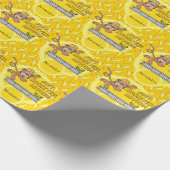 Monkeying gerade herum Babyparty-Thema Geschenkpapier (Ecke)