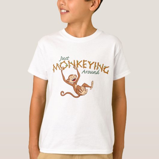 Monkeying gerade herum T - Shirt (Vorderseite)
