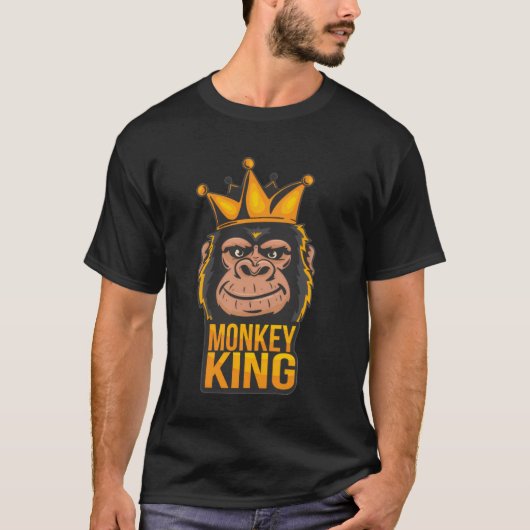MonkeyKing Moderne Cool Typografie Name und Foto T-Shirt (Vorderseite)