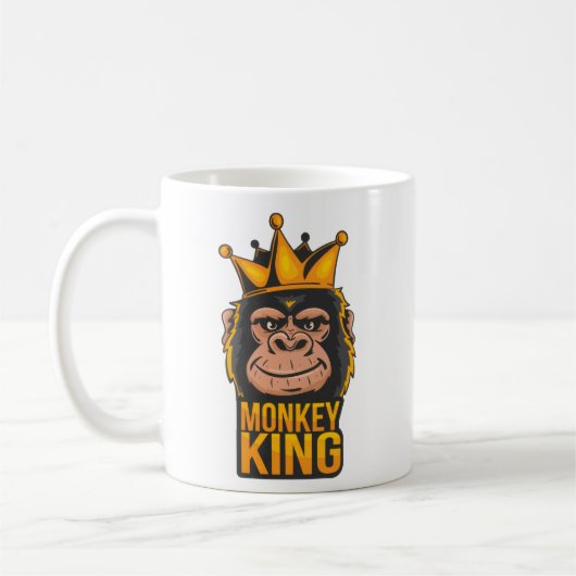 MonkeyKing Moderne Coole Typografie Name Foto Tass Kaffeetasse (Links)