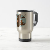 Monkeys climbing the tree cartoon travel mug reisebecher (VorderseiteRechts)
