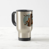 Monkeys climbing the tree cartoon travel mug reisebecher (Vorderseite Links)