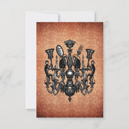 Monkeys on Chandelier Einladung (Vorderseite)