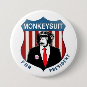 Monkeysuit für Präsidenten Button