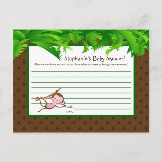 MonkeySwing Jungle Safari Zoo Hinweiskarte (Vorderseite)