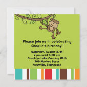 MonkeyZoo Tiere zum Geburtstag Einladungen (Rückseite)