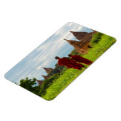 Monks with Ancient Temples Magnet (Linke Seite)