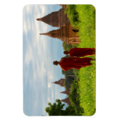 Monks with Ancient Temples Magnet (Vertikal)