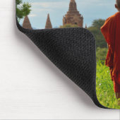 Monks with Ancient Temples Mousepad (Ecke)