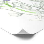 Monkshood Giftige Pflanze Botanische Studie Poster (Ecke)