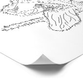 Monkshood Illustration Poster (Ecke)