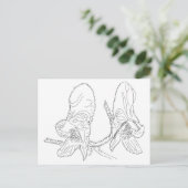 Monkshood Illustration Postkarte (Stehend Vorderseite)