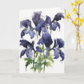 Monkshood - Watercolor flowers Karte (Gelbe Blume)