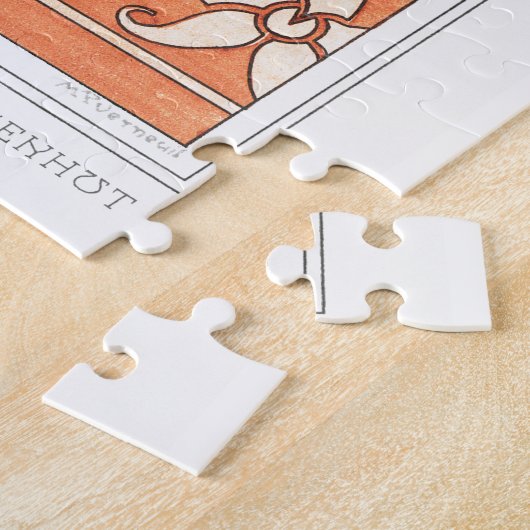 Monkshood wolfsbane Pflanze Art nouveau verneuil Puzzle (Seite)